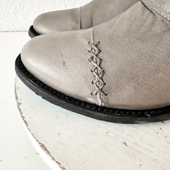 NEW Lane DUSTOFF Womens Cowboy Boots 7.5 Gray Western Cowgirl Ankle Short Bootie - Picture 5 of 12